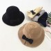 Boho s Summer Wide Brim Straw Hat Braided Bow Tie Beach Sun Foldable Cap P  eb-61720157
